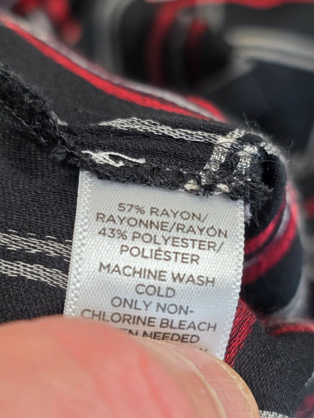 Ann Taylor Loft The Softened XS Black & Red Tartan Plaid Long Sleeve Shirt - Picture 3 of 5